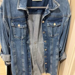 Zara Blue Jean Jacket Trucker Style